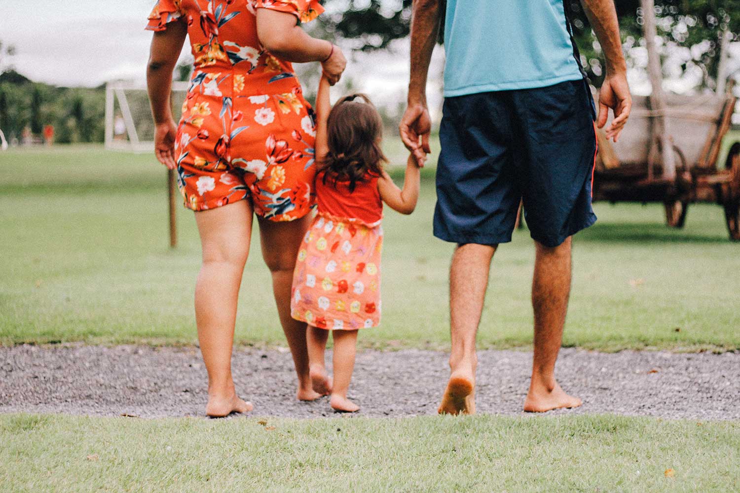 Family Walk in Summer