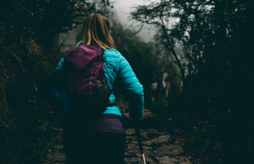 woman hiking