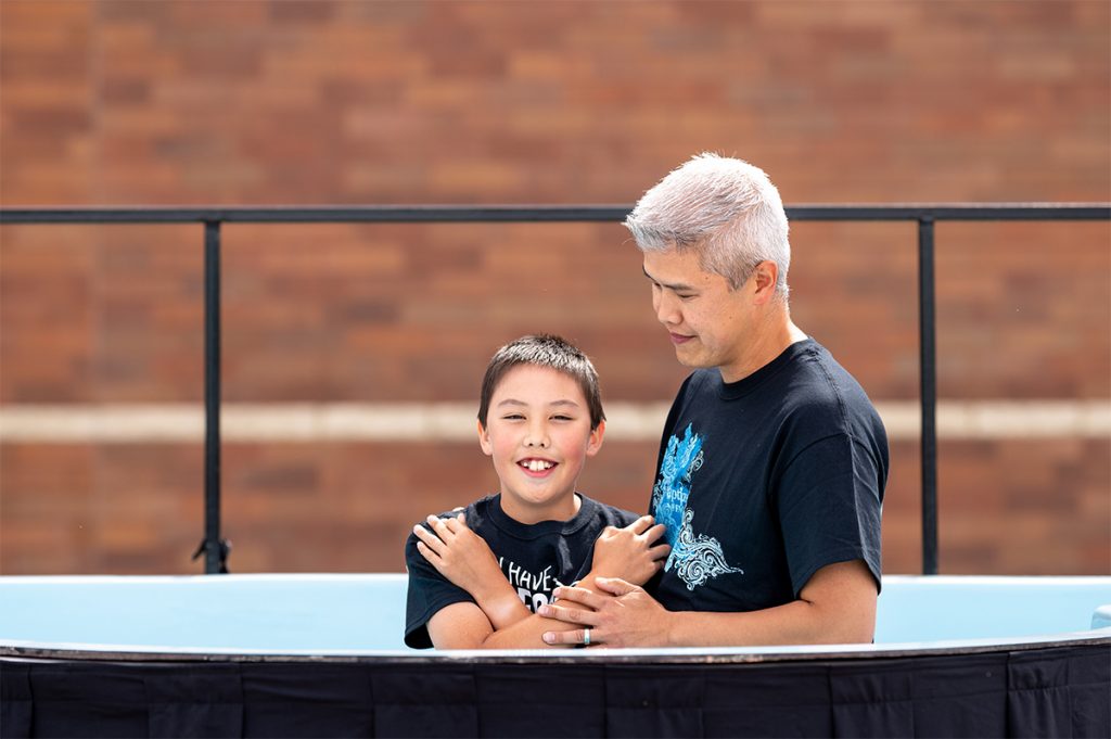 baptism: young boy