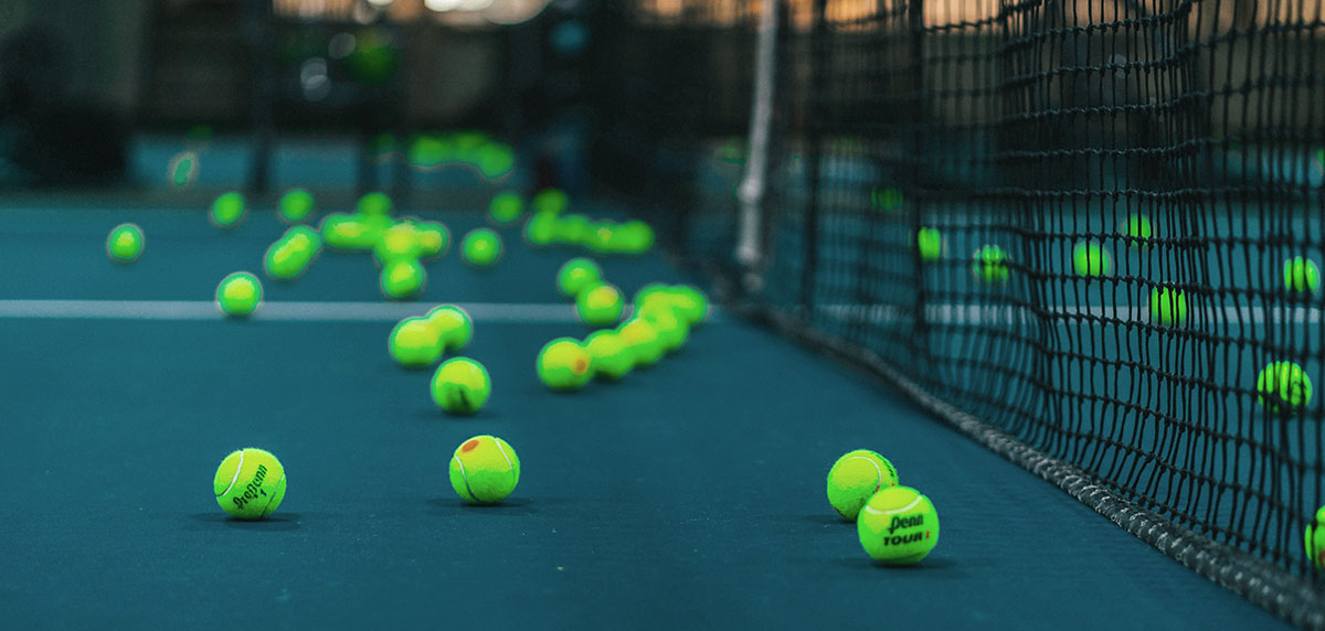 Tennis Balls on court