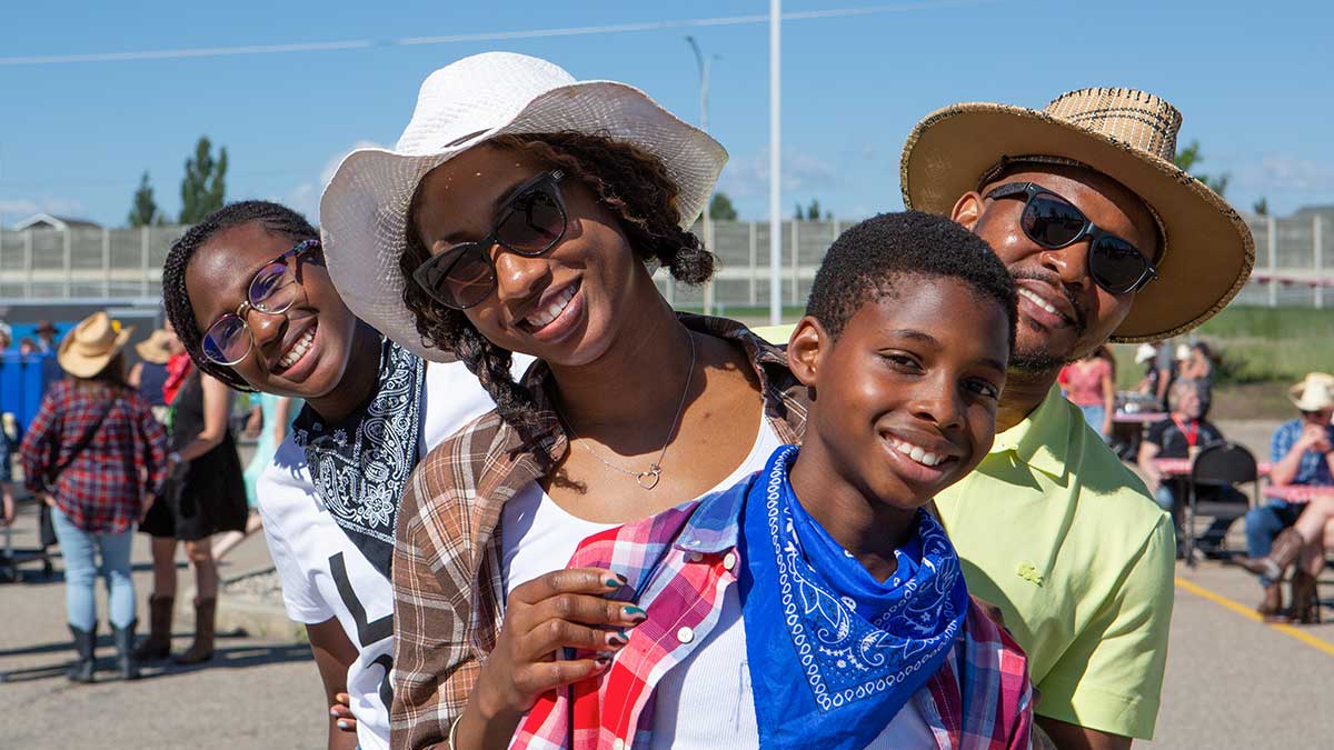 Family at Stampede Breakfast